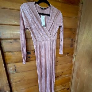 Boohoo Mauve Night Maxi Dress (NWT)